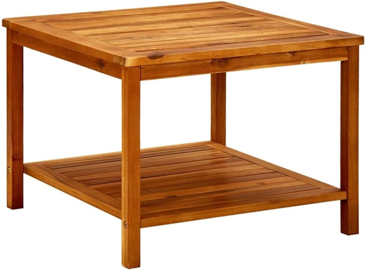 Bijzettafels voor woonkamer, functionele tafel, salontafel, 60 x 60 x 45 cm, massief hout, acacia, voor woonkamer, slaapkamer