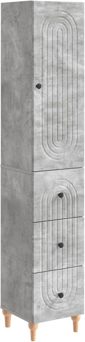 Kastset 2 stuks, ladekast en wandkast, 33 x 34,5 x 90 cm, 60 kg per kast, montage, voor tuin, terras, woonkamer of werkkamer