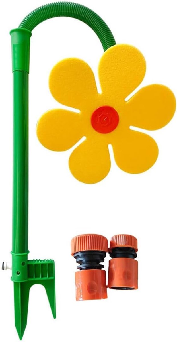 Dailygoods- Sproeier met Dansende Bloemen - 360 Graden Rotatie - Brede Sproeiafdekking - Instelbaar Sproeipatroon - Geschikt voor Tuin en Kinderen - B