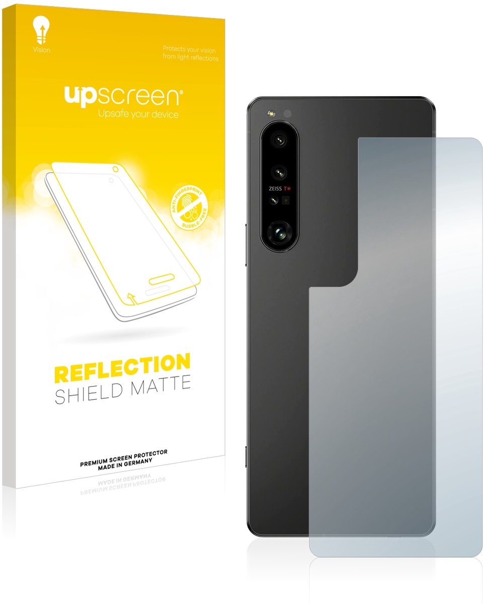 upscreen - Screenprotector voor Sony Xperia 1 IV (Achterkant) - Folie Beschermfolie anti glare matte