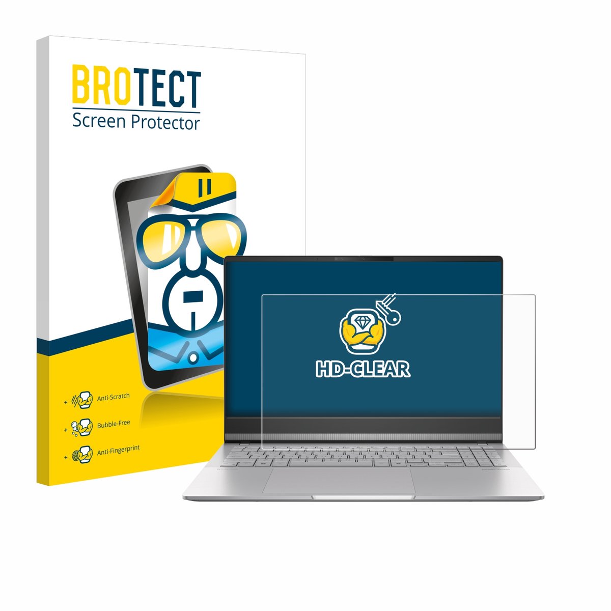 BROTECT - Screenprotector voor ASUS Vivobook S 15 OLED M5506 - Folie Beschermfolie transparant