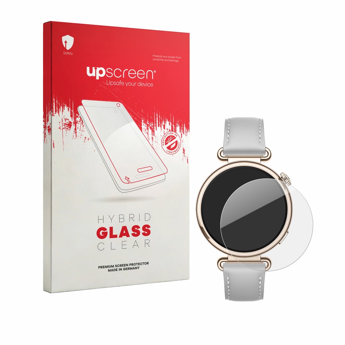 upscreen - Screenprotector voor Huawei Watch GT 7 (41 mm) - Folie Beschermfolie Beschermglas transparant