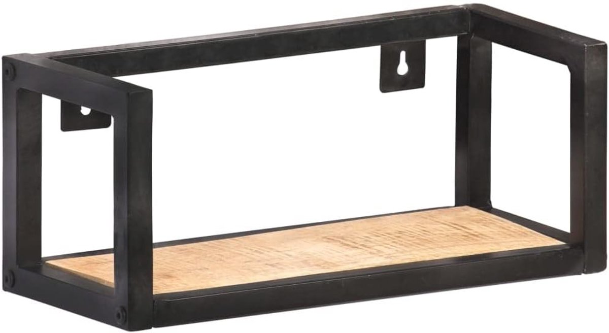 Planken voor muren badkamer plank boekenplank wandplank keuken - wandplanken 2 stuks 40 cm ruw mangohout voor slaapkamer kantoor woonkamer balkon