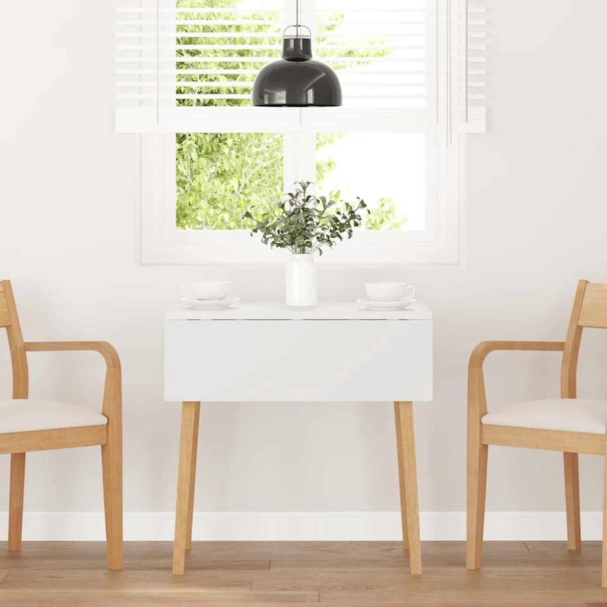 Eettafel van massief hout, rubberhout, natuurlijk, robuuste werktafel met stabiel tafelblad voor thuiskantoor en eetkamer, duurzaam meubelstuk