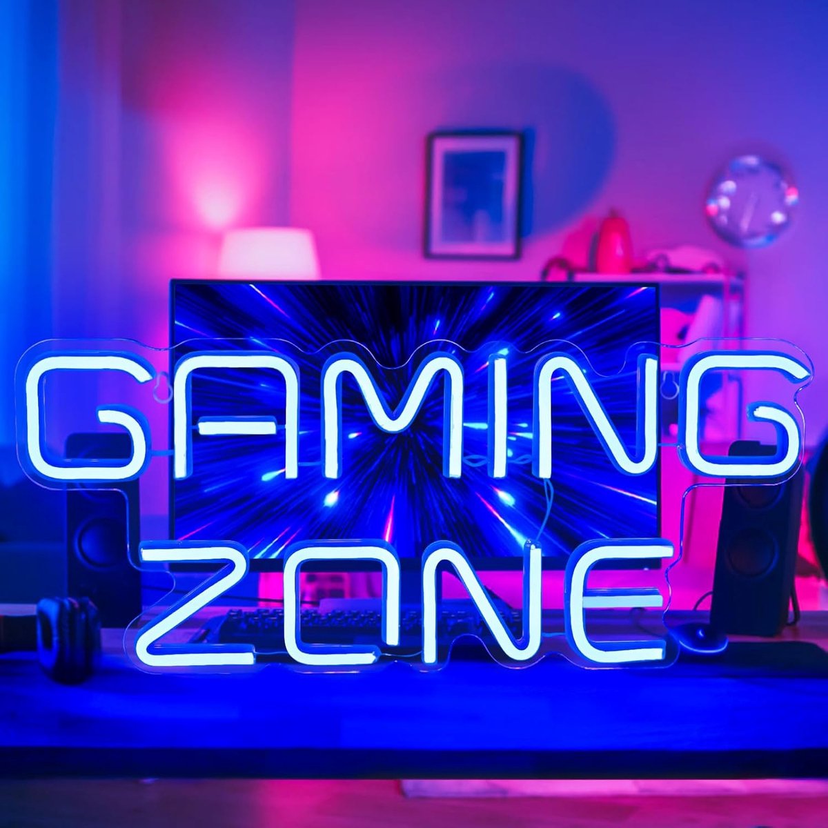Lichtreclame gaming zone gaming neon bord neon bord licht neonborden voor speelruimte, muur, gameroom, bar, feest, kinderkamer decoratie voor jongens