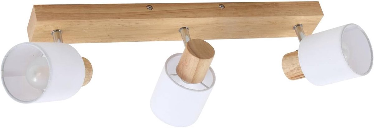Plafondlamp 'Wanessa' dimbaar (modern) in bruin van hout voor bijvoorbeeld woonkamer & eetkamer (3 lichtbronnen, E14) van Lindby | schijnwerper, schijnwerper