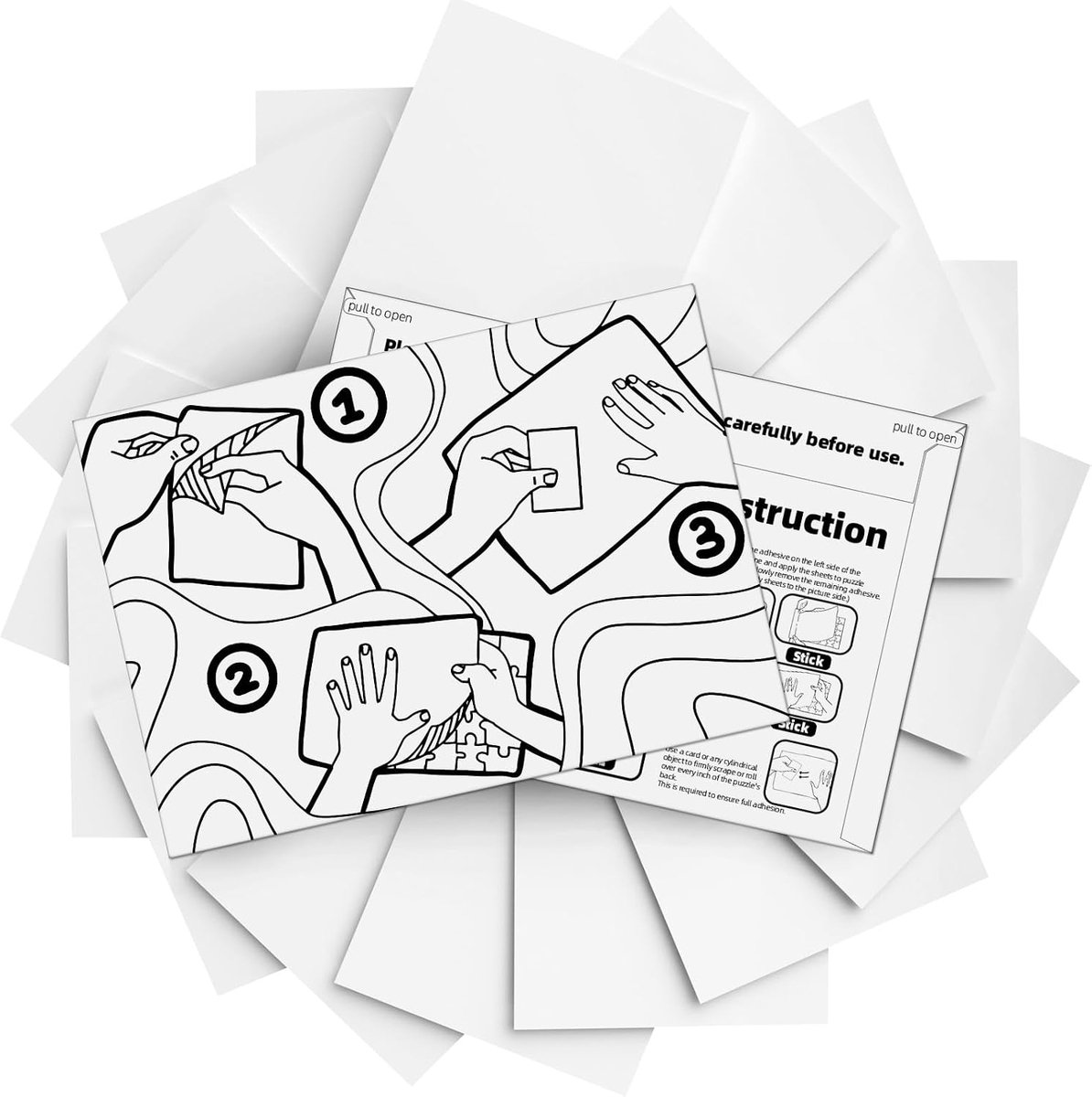 puzzel lijm vellen (16 vellen) - Peel & Stick lijm, No Mess puzzel Saver voor inlijsten & display