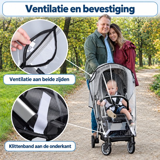 YQLAFT regenhoes - regenhoes buggy - universele regenhoes buggy - Wandelwagen Buggy Hoes - Kinderwagen Accessoires - buggy regenhoes — afbeelding 3