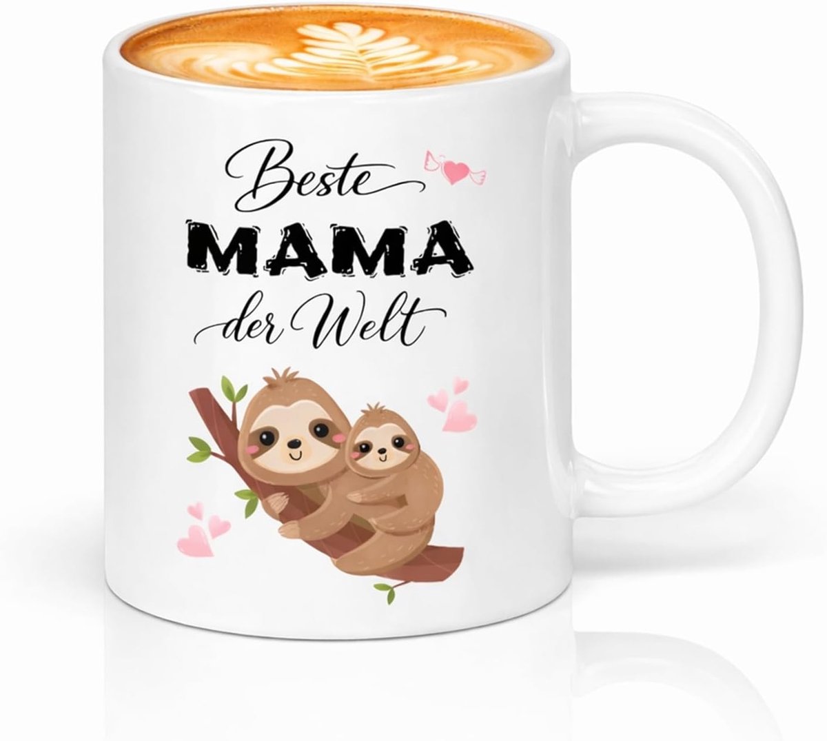 Cadeaus voor mama mok Beste Mama der Welt met schattig luiaard motief moederdagcadeau mok keramische mok koffiemok voor vrouwen voor de verjaardag van beste mama mok 325 ml