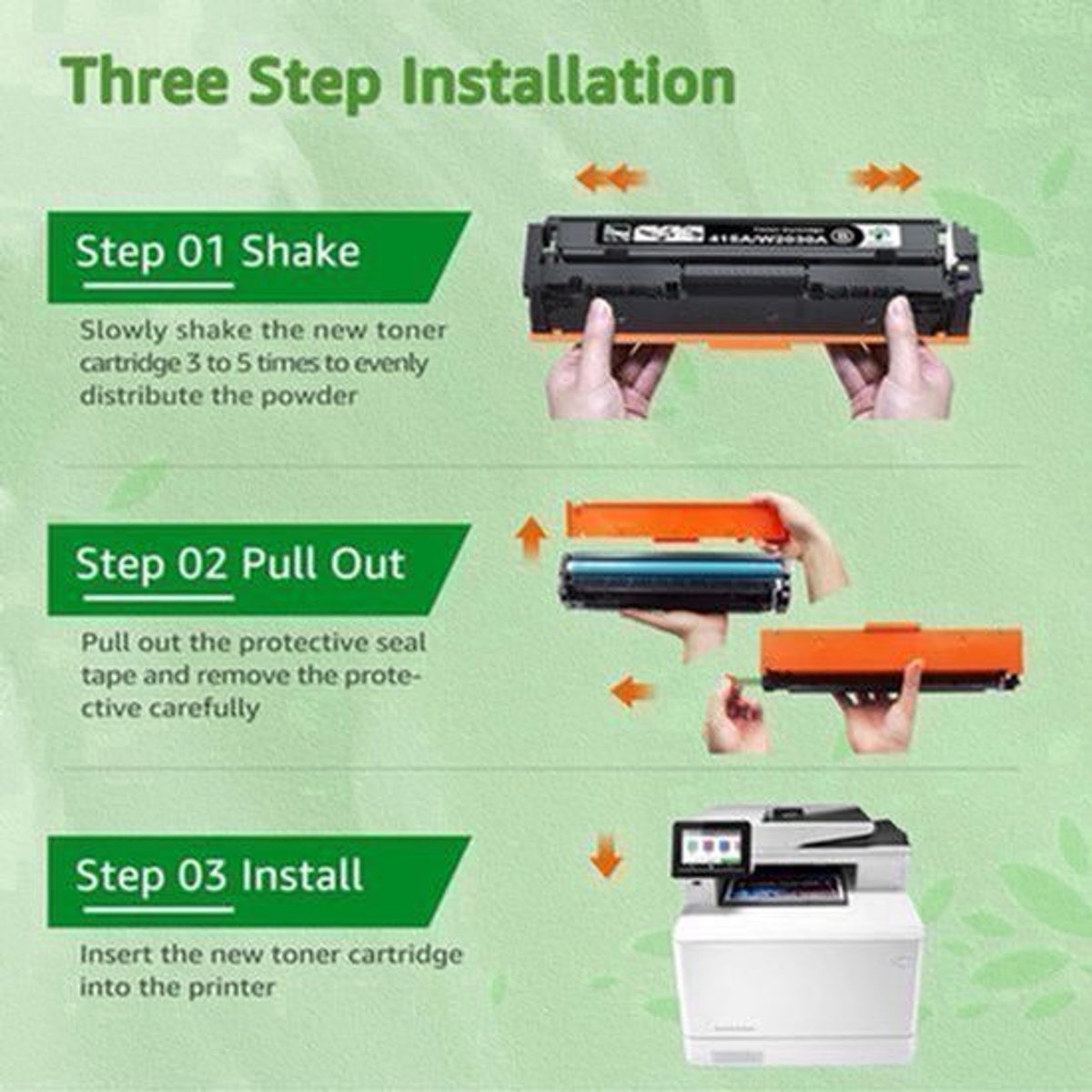 Tonercartridges 415A Multipack – Toner Cartridge – Toner Refill – Printer Cartridge – Toner Set – Compatibel met HP Color LaserJet Pro – Geïntegreerde Chip – Hoge Paginaopbrengst (4 Stuks)