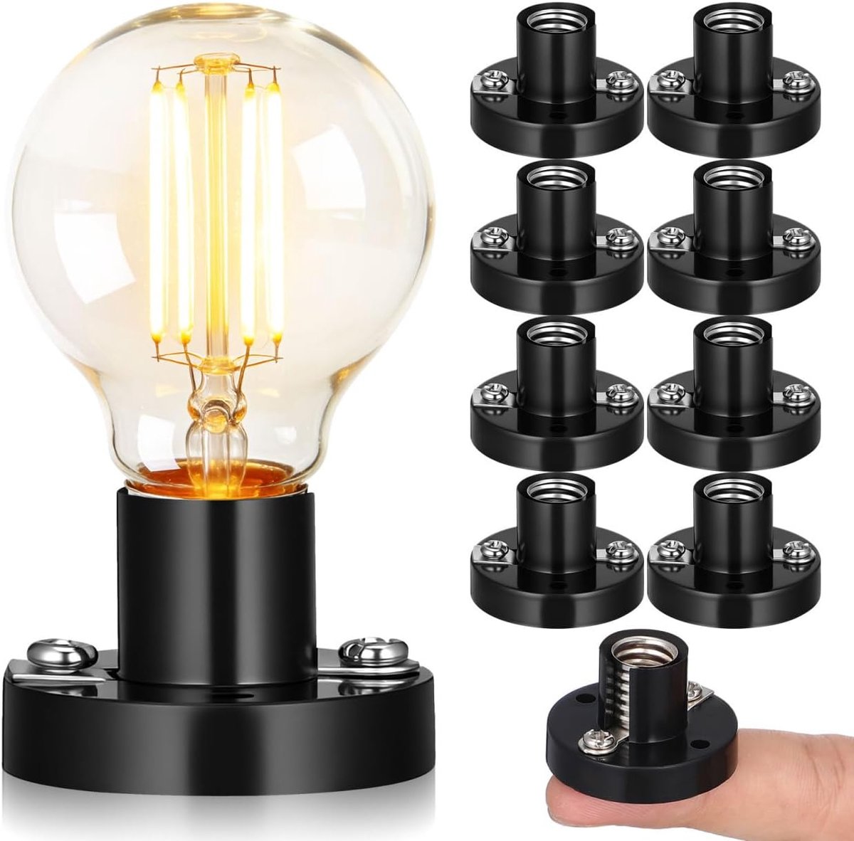 10 stuks experimenteerapparaten E10 lamphouder lamphouder E10 lampvoet lamponderdelen voor het maken van lampen licht stopcontact E10 mini fitting E10-fitting plastic