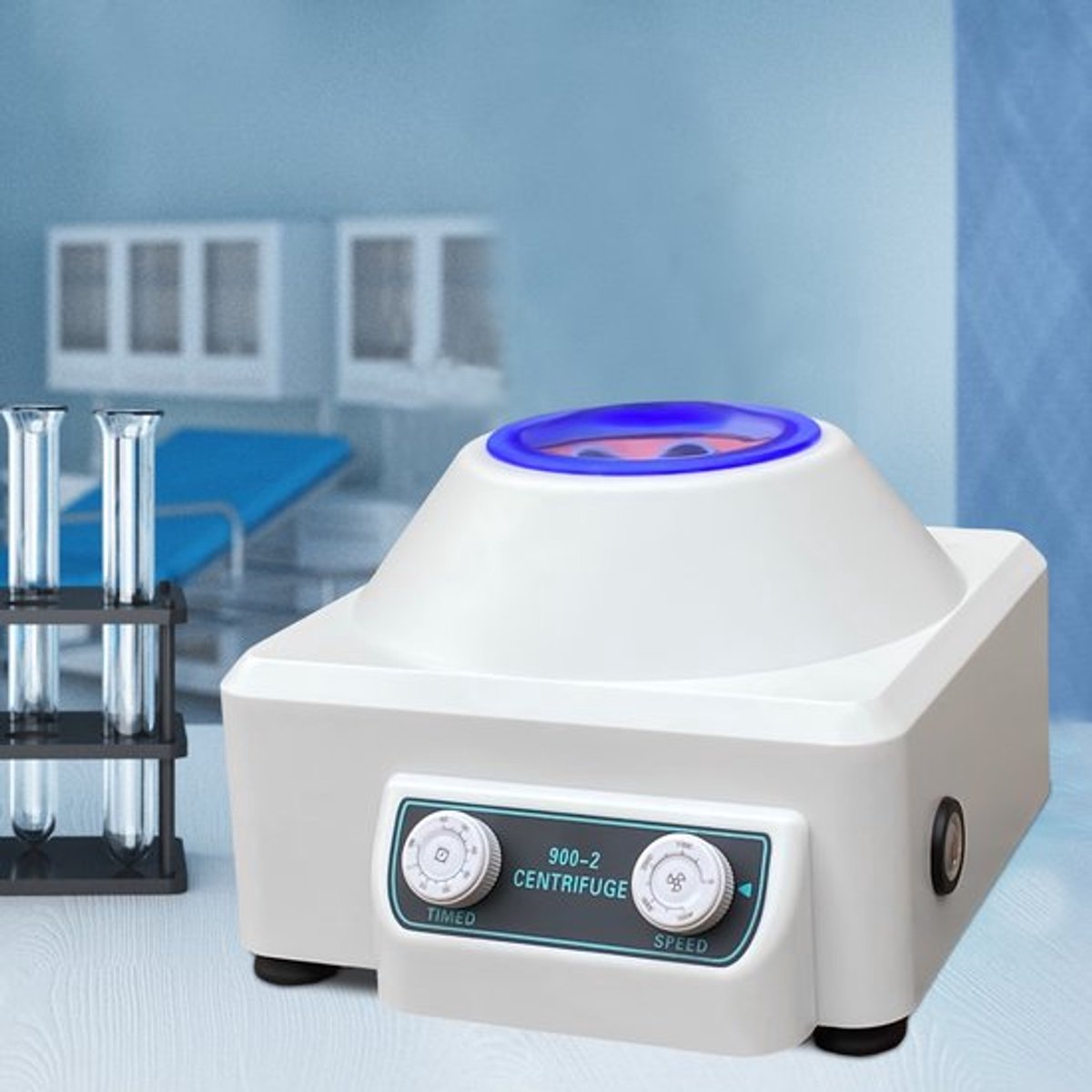 Laboratoriumcentrifuge Desktop - 4000 RPM Variabele Snelheid - 6x10 ml Capaciteit - ABS Materiaal - Voor Medisch En Biochemisch Gebruik