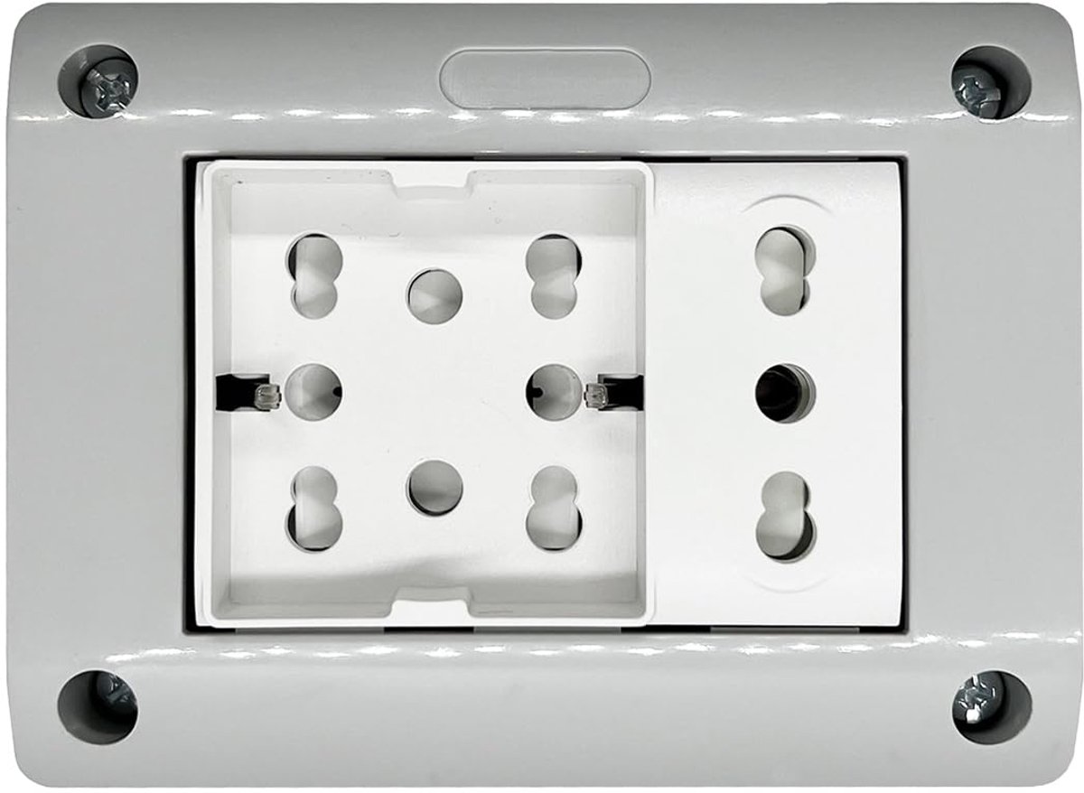 4box - Buitenbehuizing IP40 3-voudig compleet met Side XL - behuizing en stopcontact - geen adapter nodig, snelle installatie