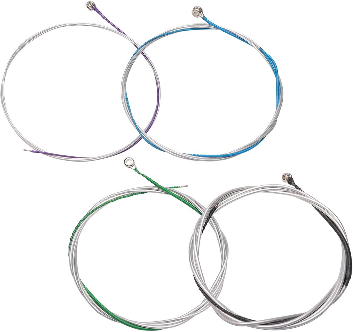 Cello snaren complete set met stalen kern en aluminium gewikkeld magnesium 4 maten, met vernikkeld kogeluiteinde voor cello