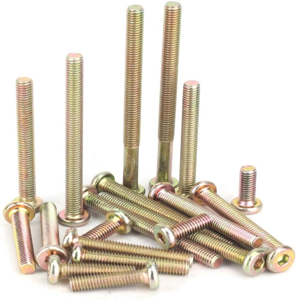 Meubelschroeven Verzinkt Koolstofstaal Meubelbouten Inbusbouten voor Meubels, Wiegjes, Stoelen, Kasten (M8×90mm, 10 pcs)