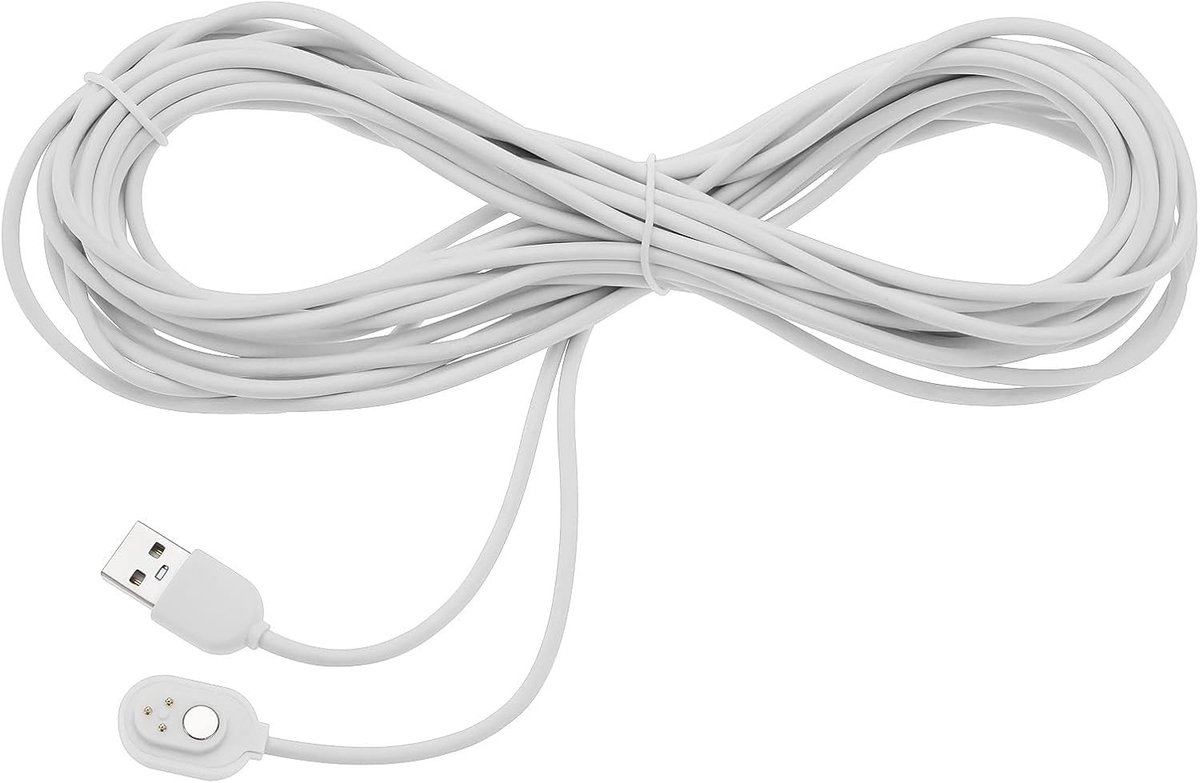 Magnetische Oplaadkabel 3m Geschikt voor Arlo Ultra, Pro 3 en Pro 4 Beveiligingscamera's - Snelle en Betrouwbare Oplading