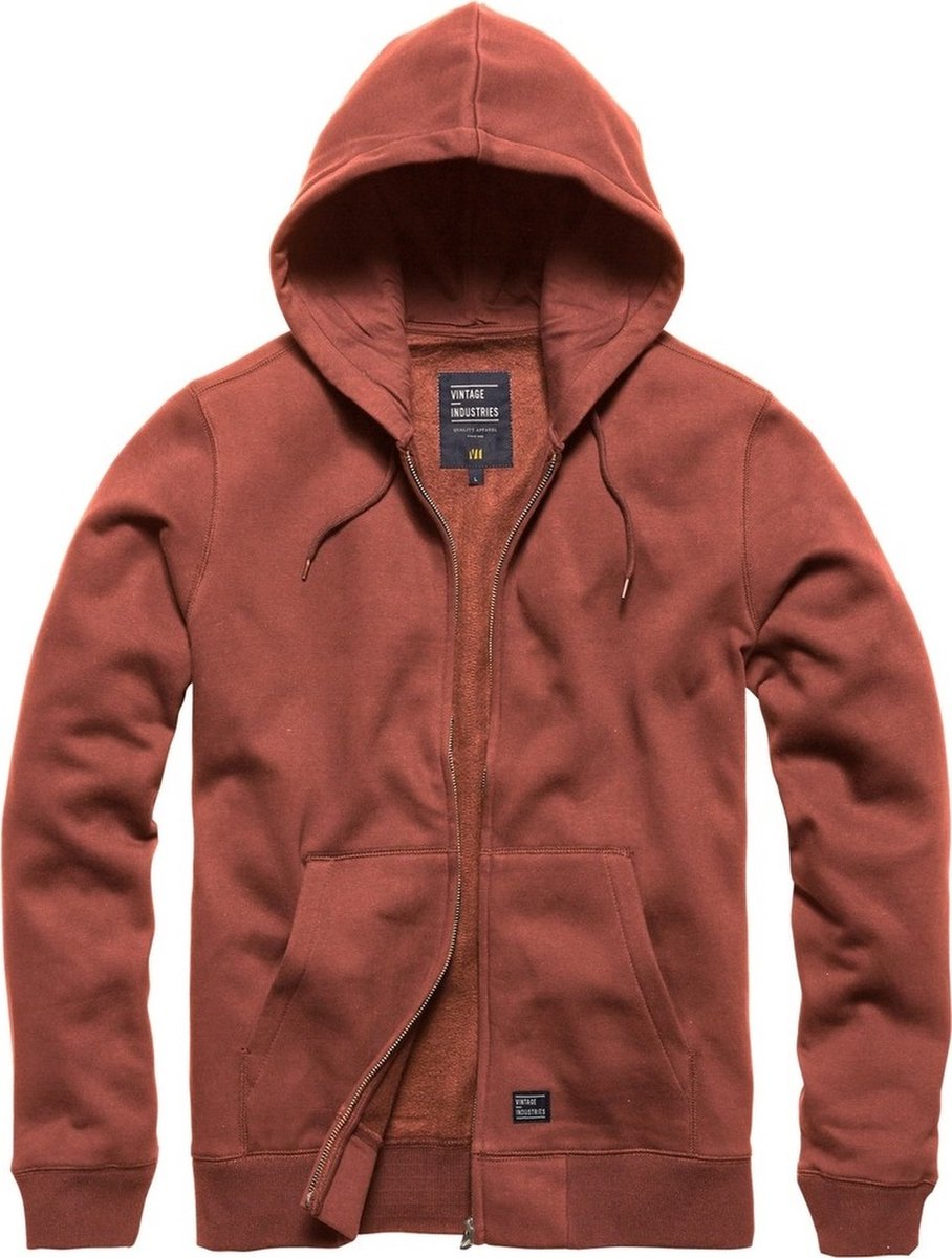 Vintage Industries Sweatjack Redstone Sweatshirt met capuchon Faded Rood