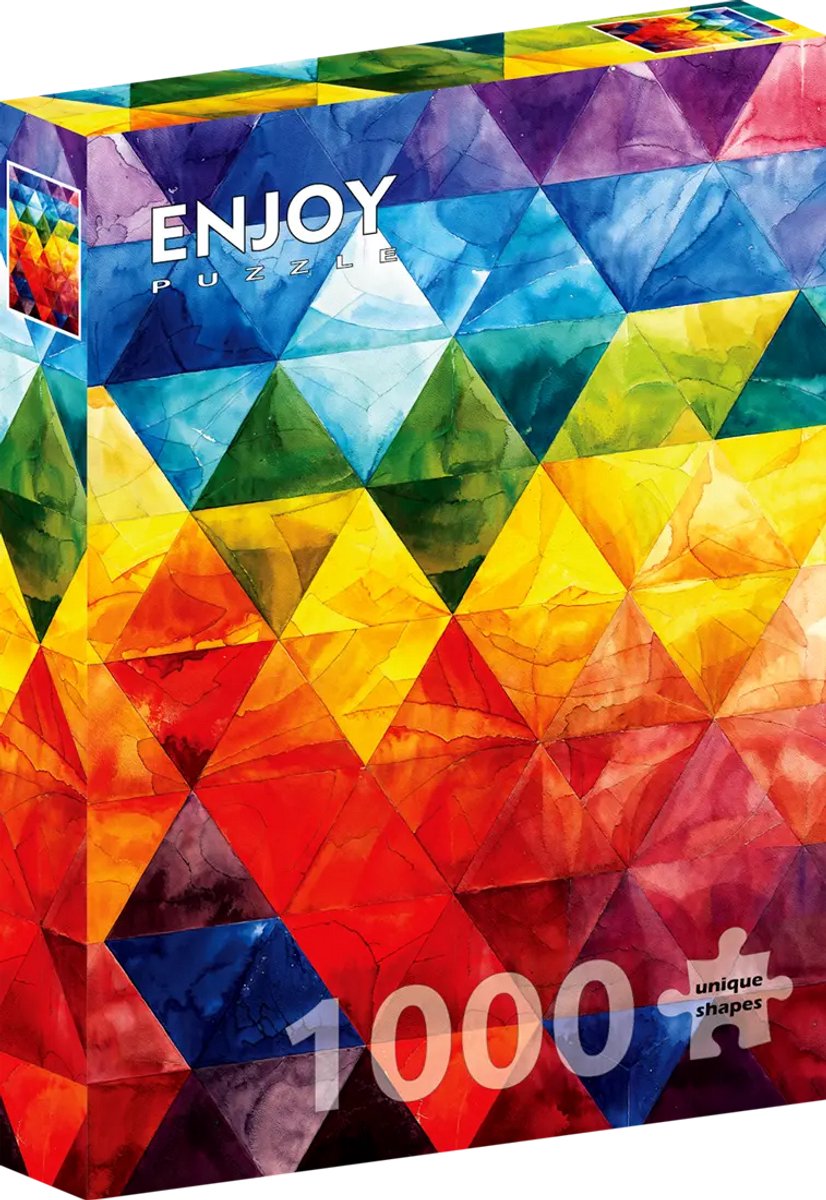 Enjoy Puzzle legpuzzel Triangular Harmony 1000 stukjes kleurrijk karton.
