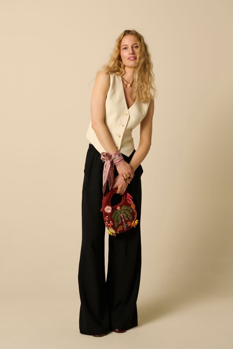 Sissy-Boy - Zwarte high waist wide leg broek