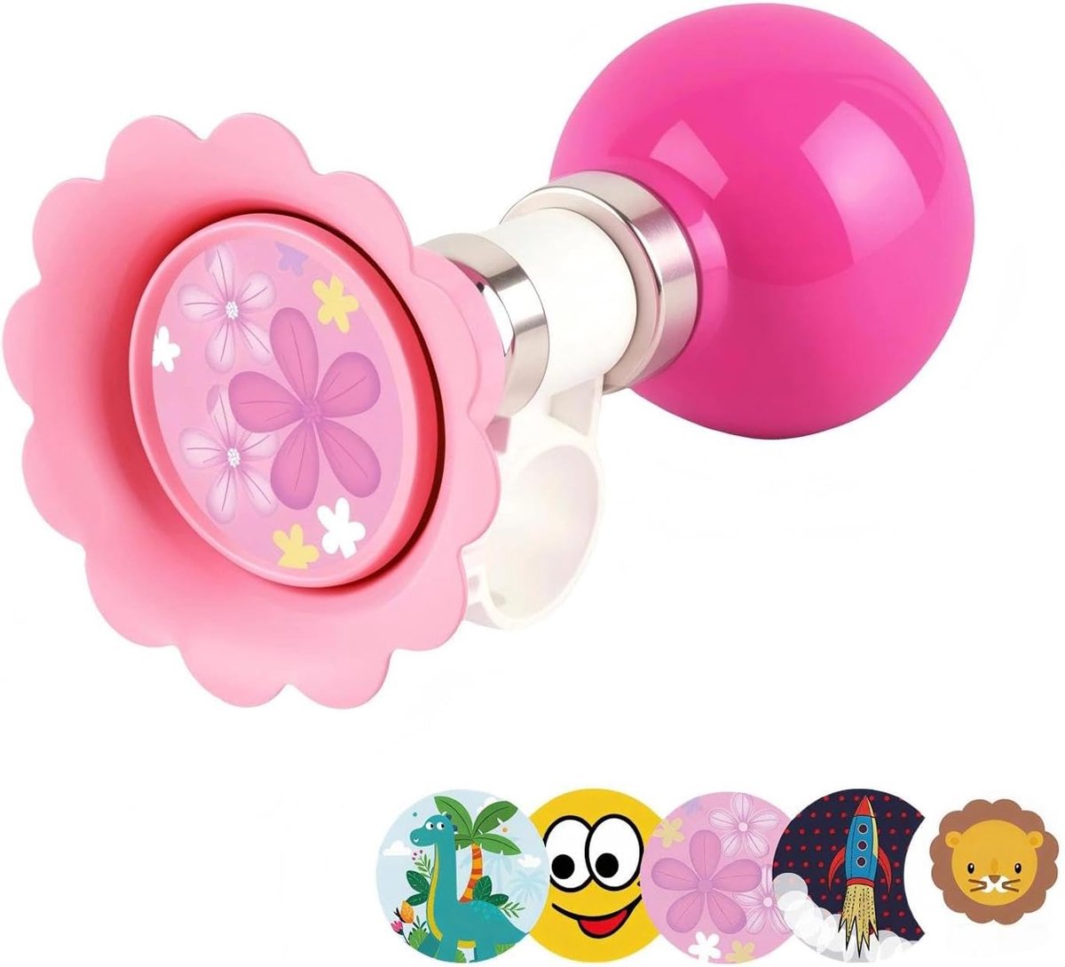 Hoge decibel fietsclaxon, schattige fietsclaxon voor kinderen, geschikt voor kinderfietsen en loopfietsen met een stuurdiameter van 2,2 cm