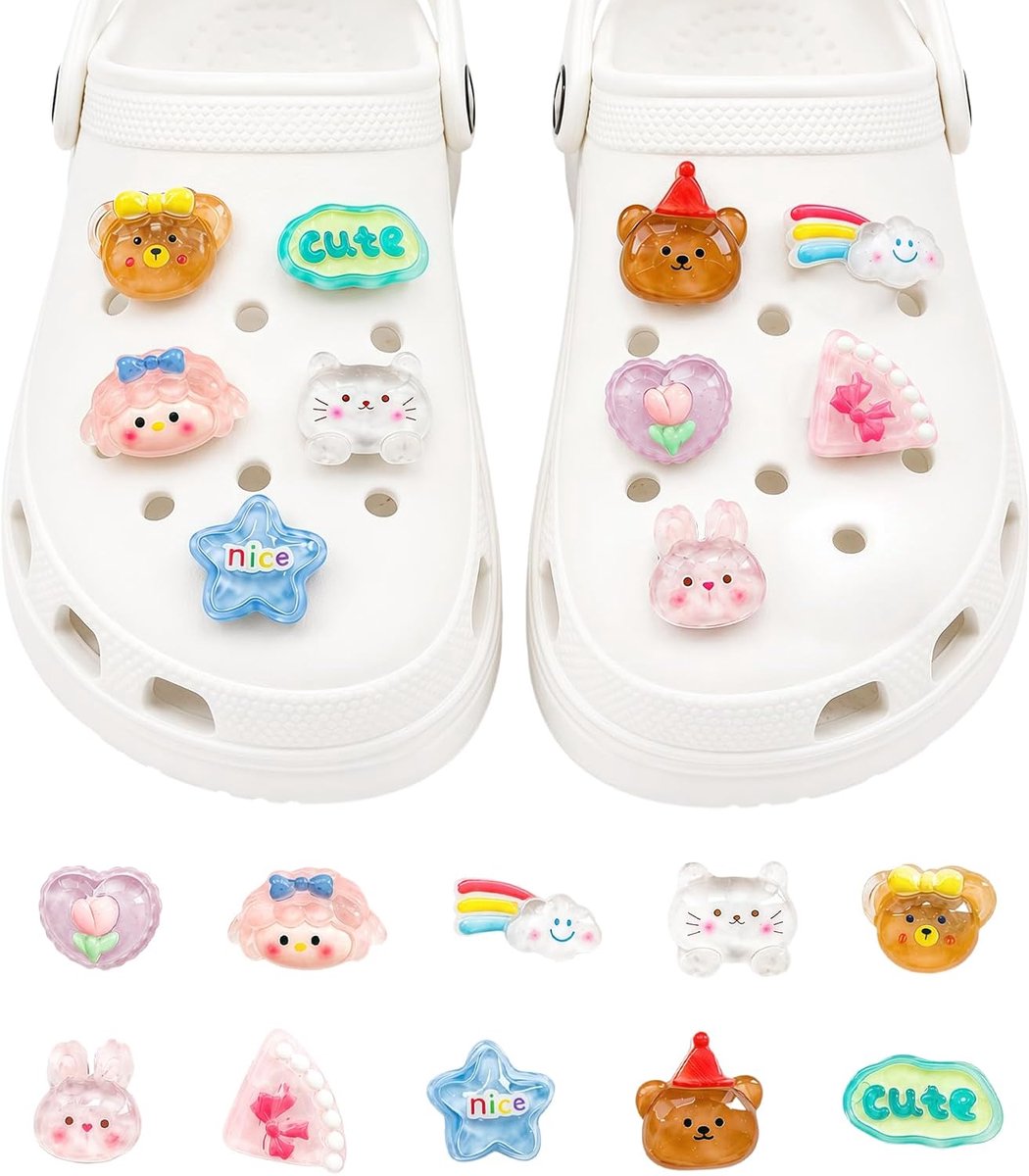 Bedels voor badges, schattige PVC geschikt voor klompen, compatibel met stijl schoenen, bedels voor vergelijkbaar met accessoires, schoensieraden pinnen voor dames