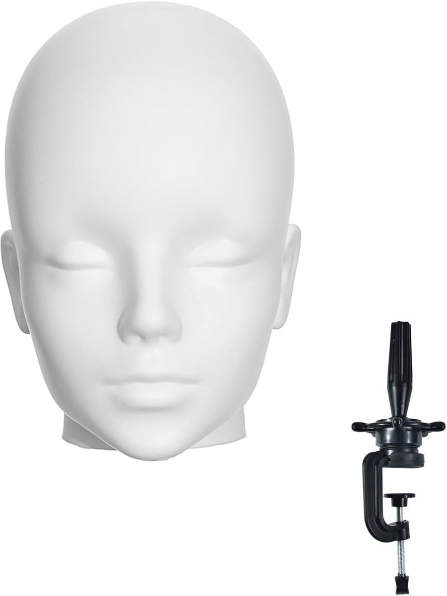 Hoofd Training Hoofd Wit Professionele Mannelijke Mannequin Hoofd Display voor Hoeden, Bril, Game Console, Hoofdtelefoon, Pruiken