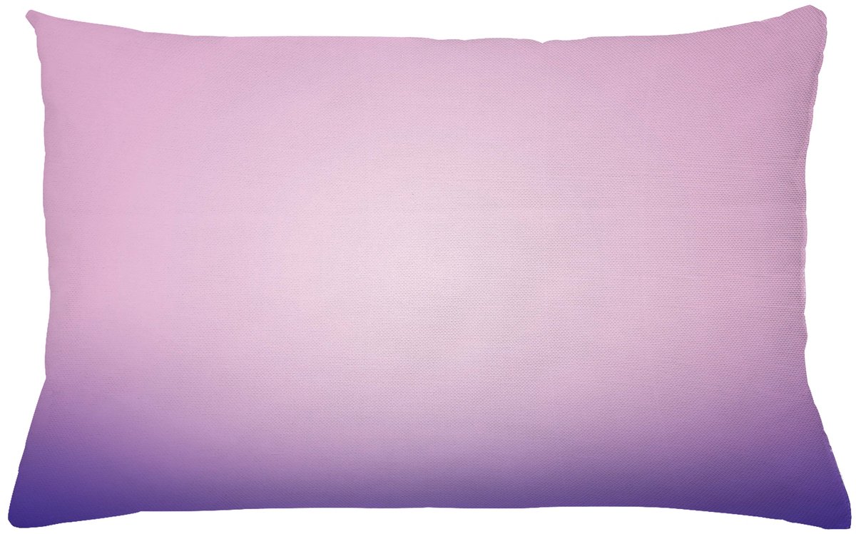 ABAKUHAUS Lavendel Kussenhoes, Roze en Lila Ombre, Kussenhoes zonder Binnenkussen, met Ritssluiting, Dubbelzijdige Print, Wasbaar, 65 x 40 cm, Lichtroze Flieder