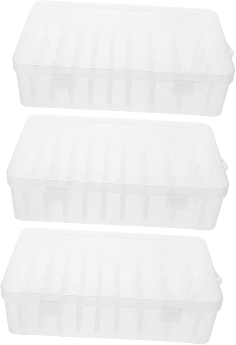 3 stuks naaigaren organizer transparant naaigaren box voor 42 spoelen met grote inhoud draagbare opslag voor borduurwerk en zelfgemaakte naai-accessoires thuis