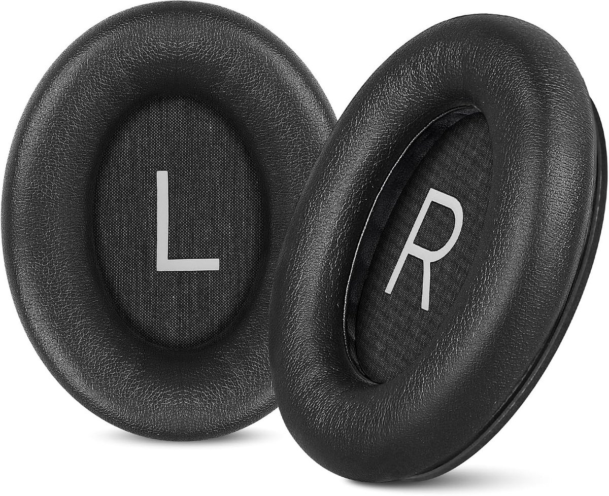 Oorkussens kussens voor Bose QuietComfort (QC) 35 35ii 45, vervangende hoezen voor QC-35 QC-35ii QC-45 nieuwe QuietComfort hoofdtelefoon (zwart)