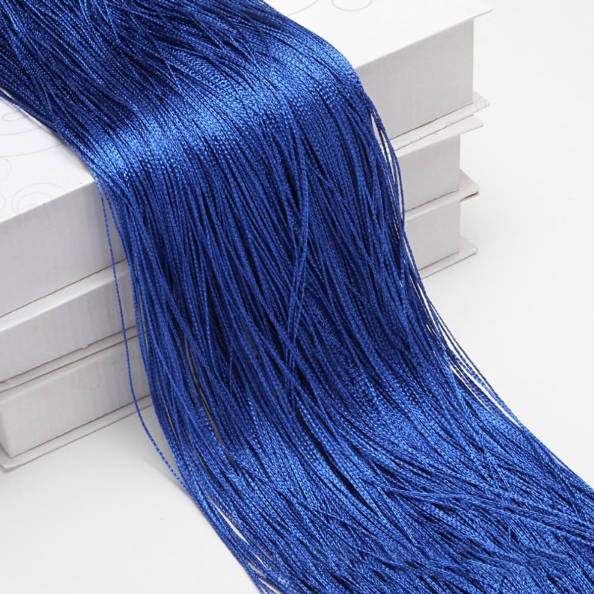 1 stuk 1 m × 2 m draadgordijn, lijngordijn, deurgordijn, achtergrondgordijn, touwgordijn, gordijn, gordijn voor raamdecoratie, ruimteverdeler, decoratie, feestdagdecoratie, koningsblauw