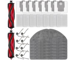 (30 stuks) Q7 M5+/ L5+ vervangende onderdelen compatibel met Roborock Q7 M5+, Q7 L5+ robotstofzuiger, 2 rolborstels, 8 zijborstels, 7 HEPA-filters, 7 stofzakken, 6 dweilpads, accessoireset