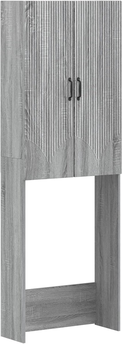 Sonoma-grijs 66 x 25,5 x 190 cm houtmateriaal badkamer