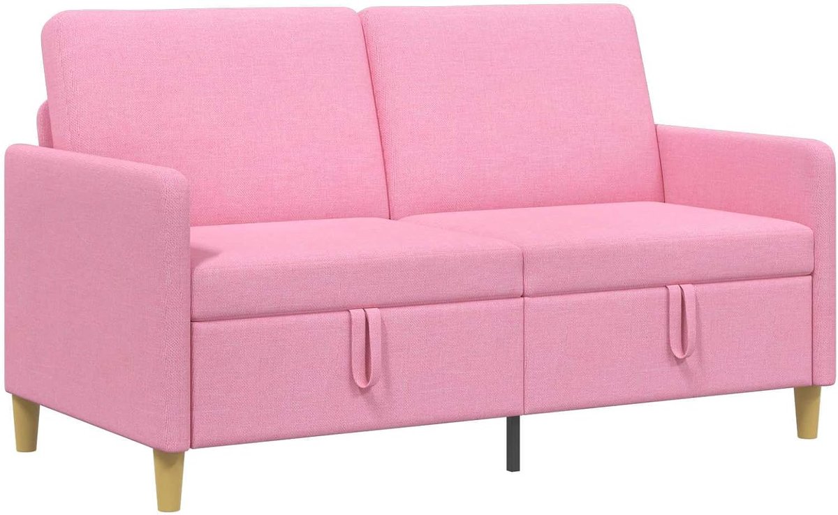 Sofa met opbergruimte, roze, 152 x 78 x 87 cm, polyester