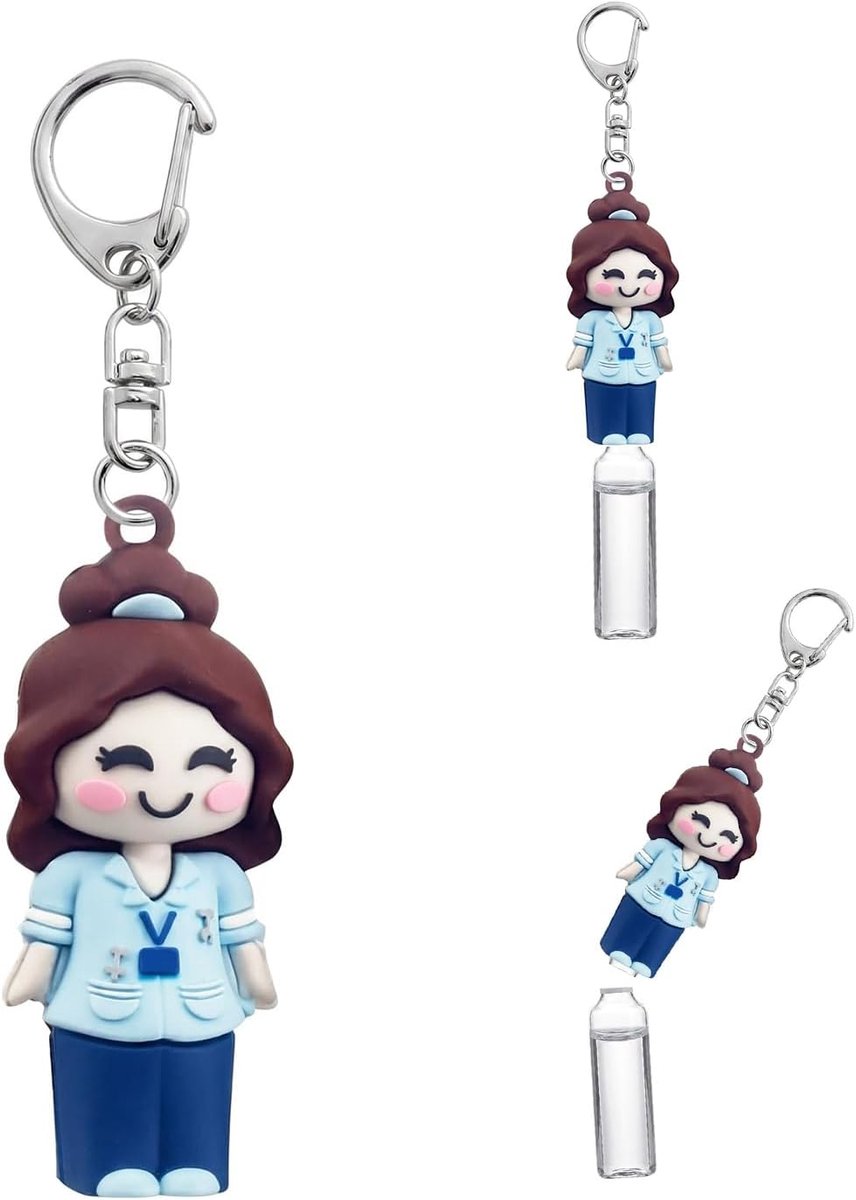 Sleutelhanger voor verpleegkundiging, 1 stuk van zachte siliconen, 6 cm, ampulopener van rubber om snijwonden te voorkomen, praktische werkaccessoires, cadeau voor verpleegsters