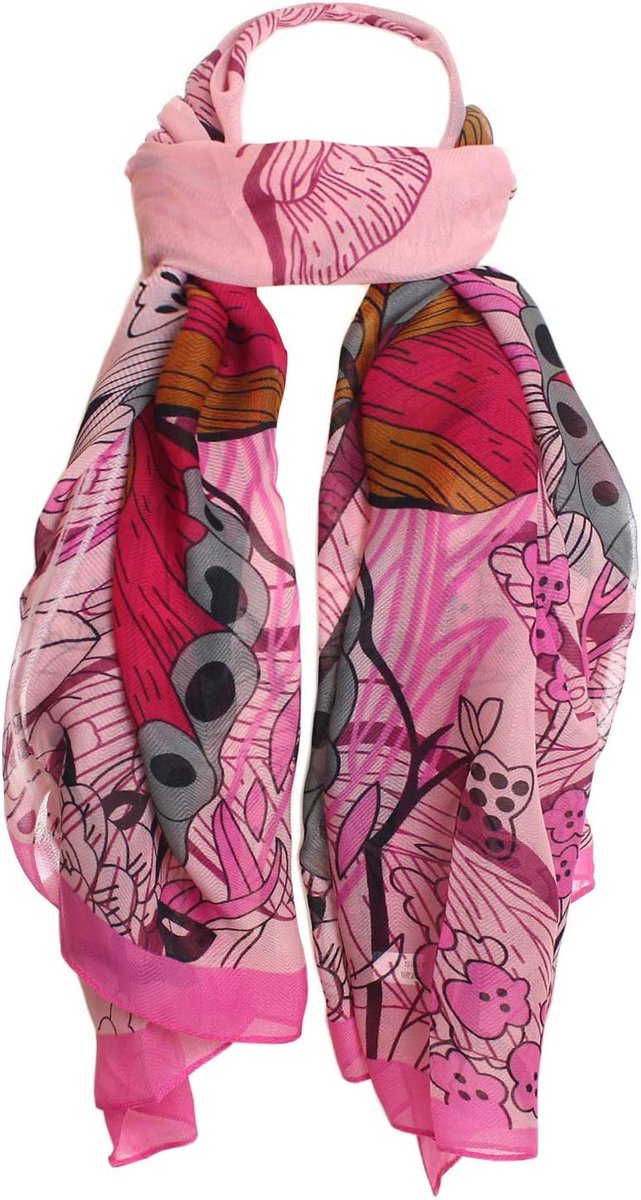 Dames sjaal lange - Vogels motieven sjaal slangsjaal leichtes design
