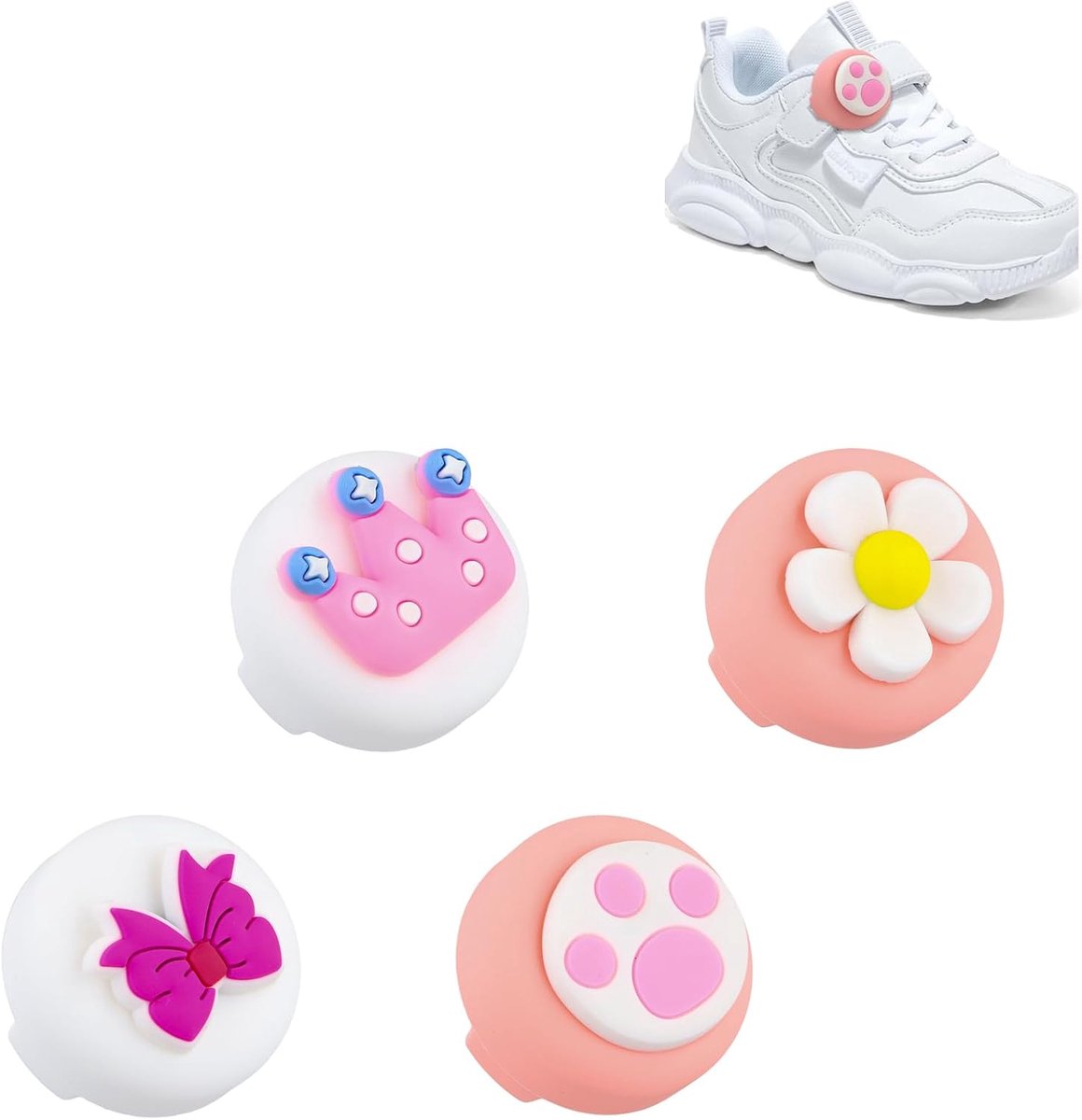 4 stuks veterhouders voor kinderen, siliconen hoes GPS-tracker, beschermhoes, waterdichte houder voor kinderschoenen