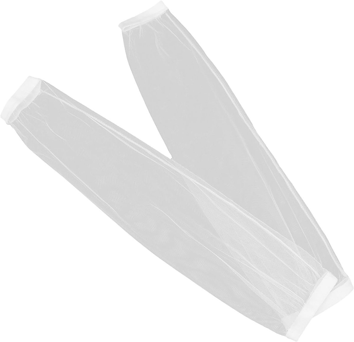 Armhoezen Fijne Mesh Beschermhoes voor Outdoor Bescherming Herbruikbare Wasbare Mouwenset voor Mannen Vrouwen Wit