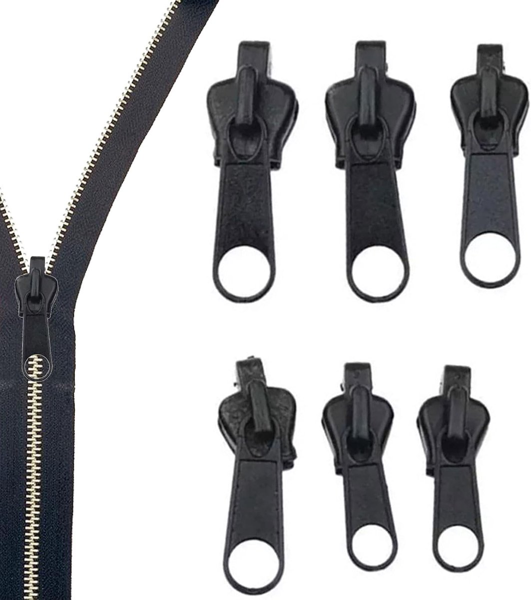 Ritssluitingstrekkers 6 Stuks Afneembare Rits Sliders