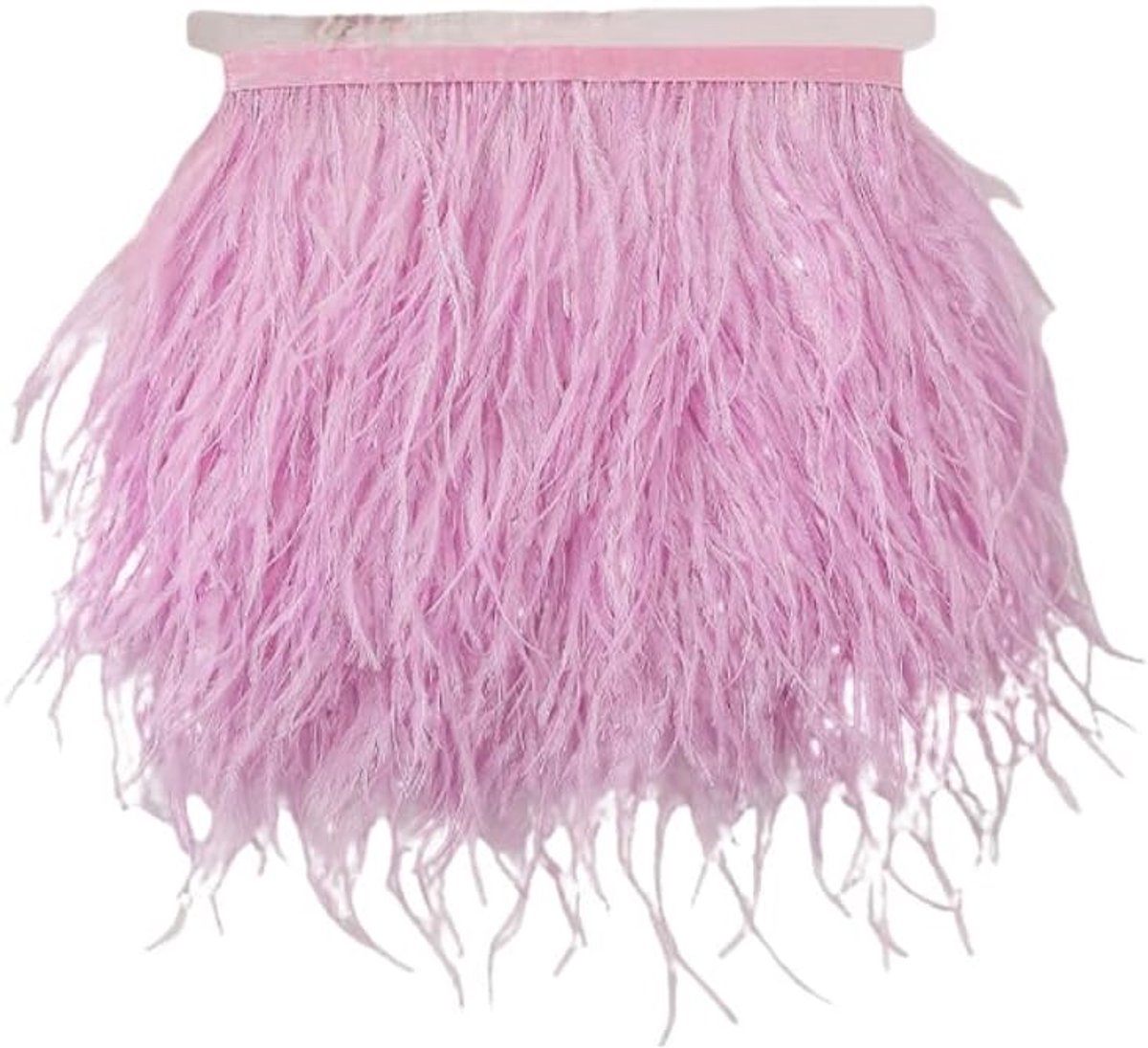 Veerrand, veerrand om te naaien, boord, franjes, 8-10 cm, veer, trim, veer, franjes, band voor doe-het-zelf jurk, naaien, kleding, accessoires, kostuums, 5 meter, roze-paars