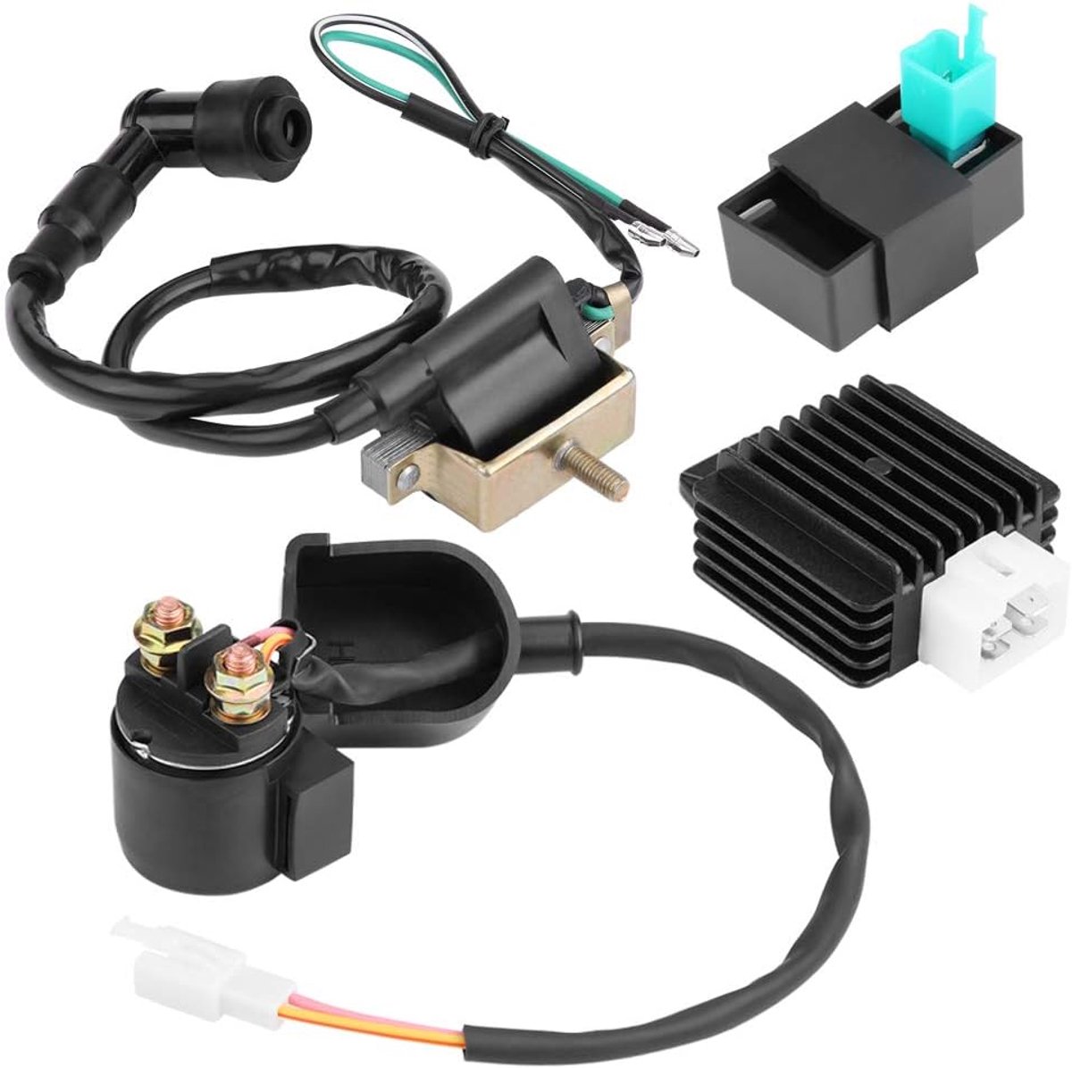 Bobine 5 PIN CDI Box Solenoid Regulator Gelijkrichter Startrelais Kit voor 90 ATV Quad