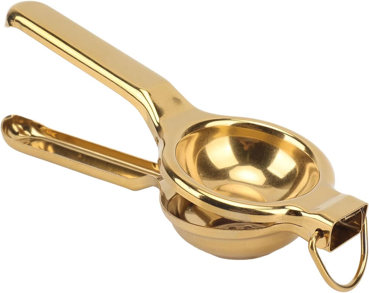 Roestvrijstalen Handpers Citrusvruchtenpers voor Het Persen van Sinaasappels, Granaatappel, (Goud)