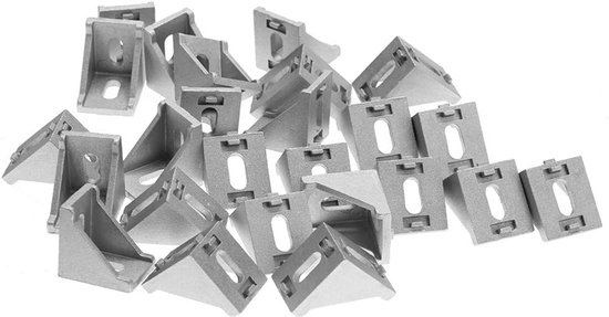 25PCS Support De Coin 4040 Aluminium Forme De L Attache De Renfort Dangle Droit Quincaillerie Pour Montage Darmoire Et Structure Metallique — afbeelding 3
