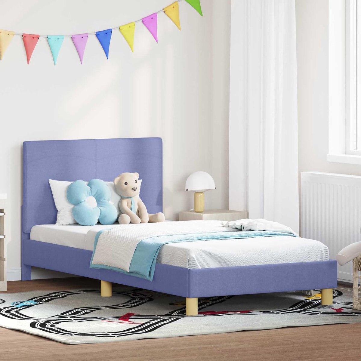 hout Stevig kinderbedframe Jeans Blauw 90x200 cm