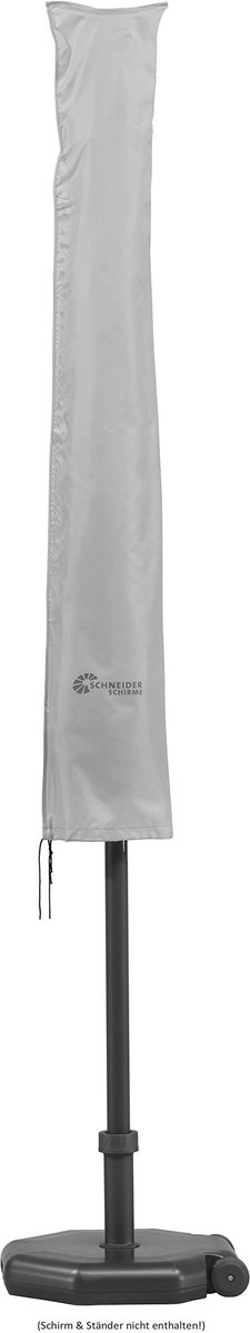 Famanu Beschermhoes voor parasol, zilver, geschikt voor parasols tot ca. 300 cm Ø