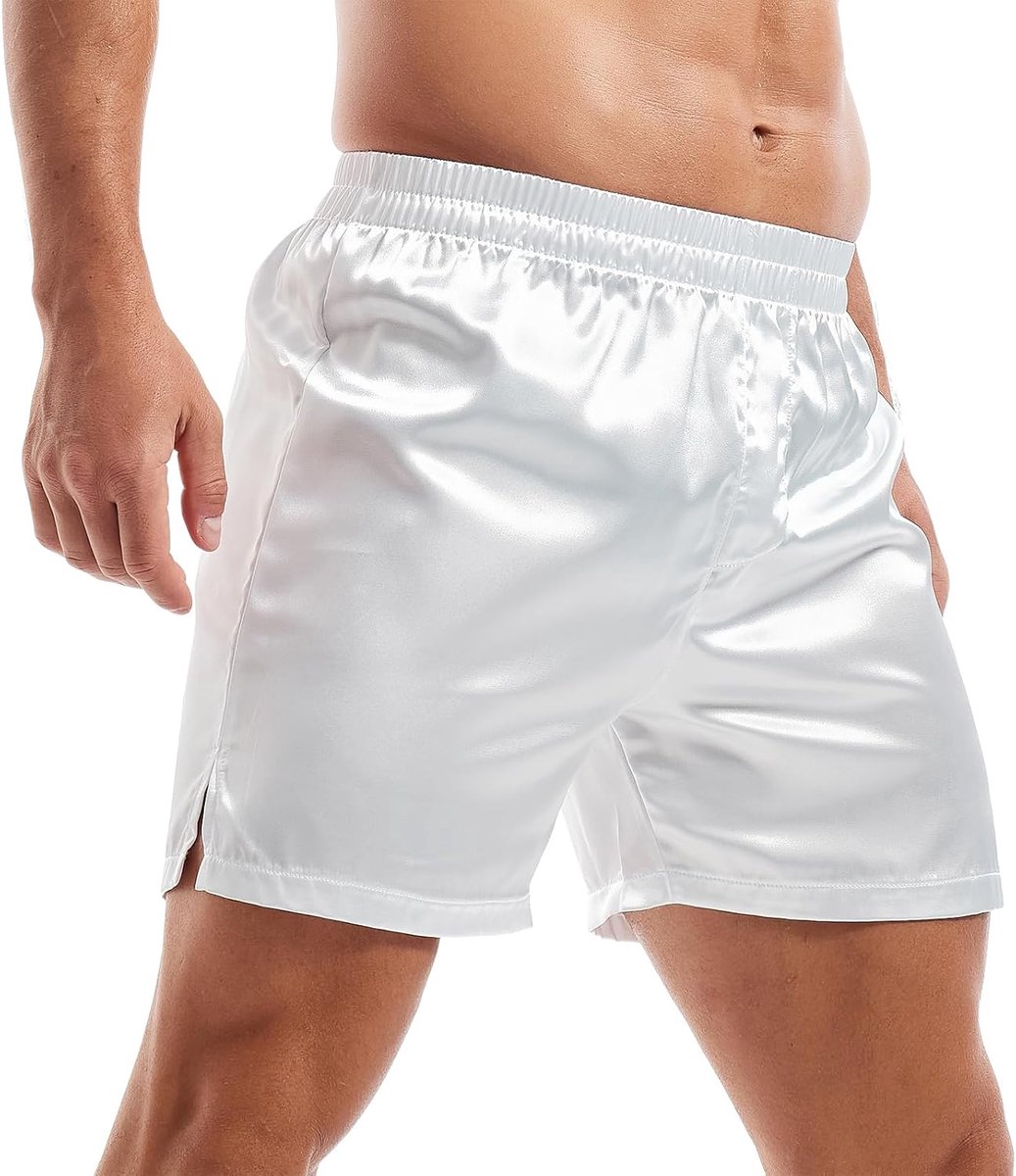 Coulee Satijnen slaapshorts heren nachtkleding boxershorts