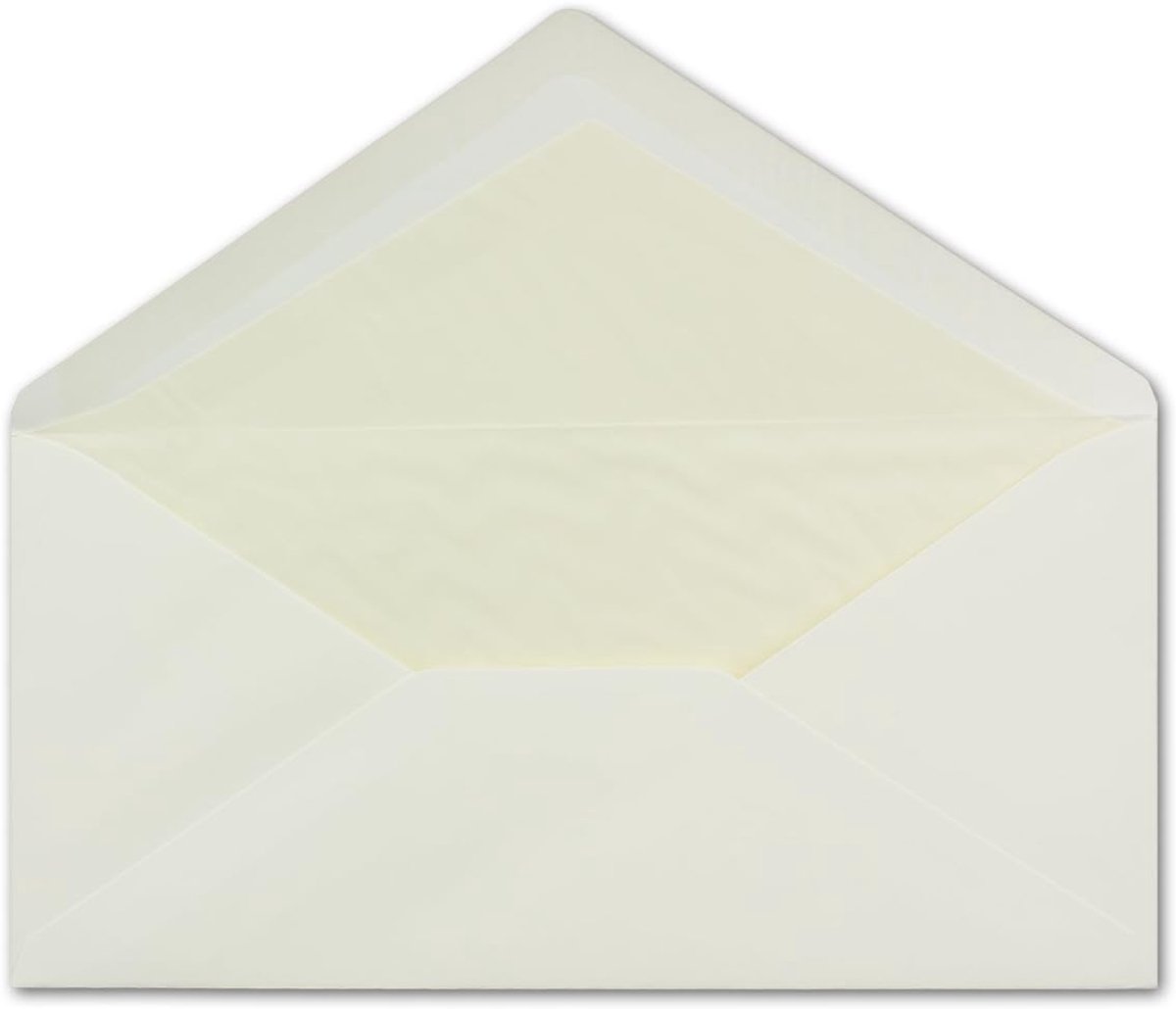 DIN lang 80 g/m2 110 x 220 mm compleet gekleurd papier natte kleeflaag spitse klep 50 Stück champagne - DIN lang