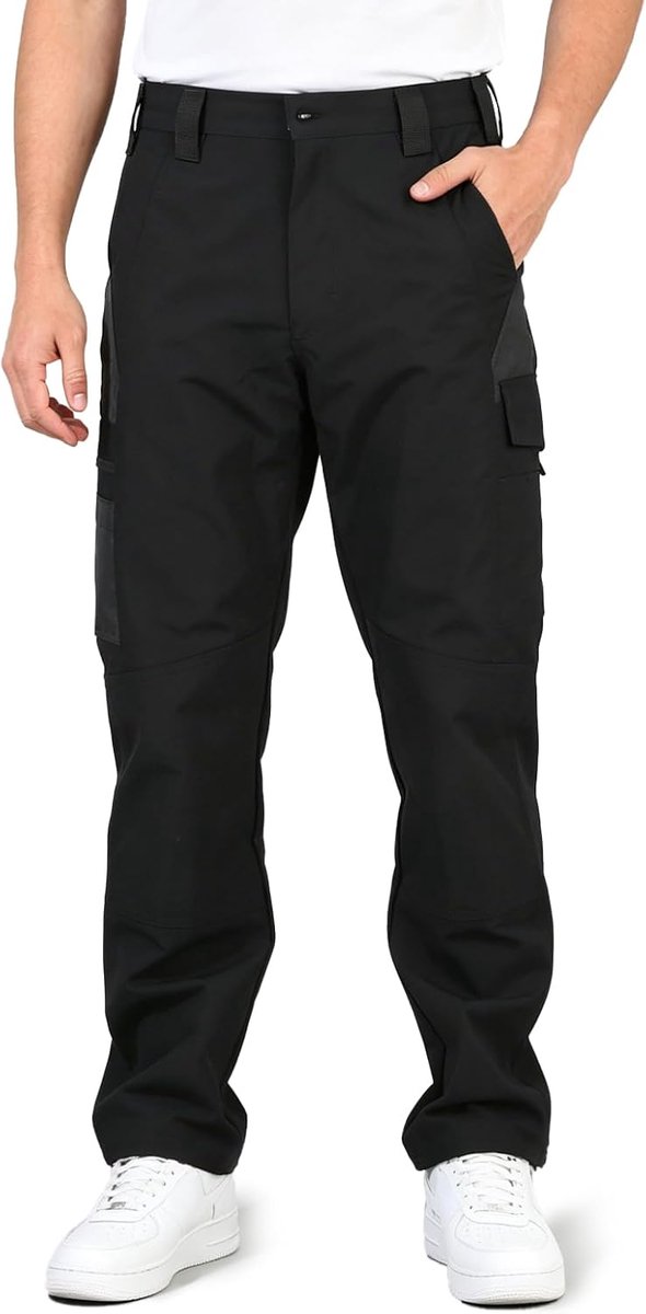 Broek voor heren, werkbroek met meerdere zakken, robuuste cargobroek voor outdooractiviteiten zoals vissen, jagen en kamperen