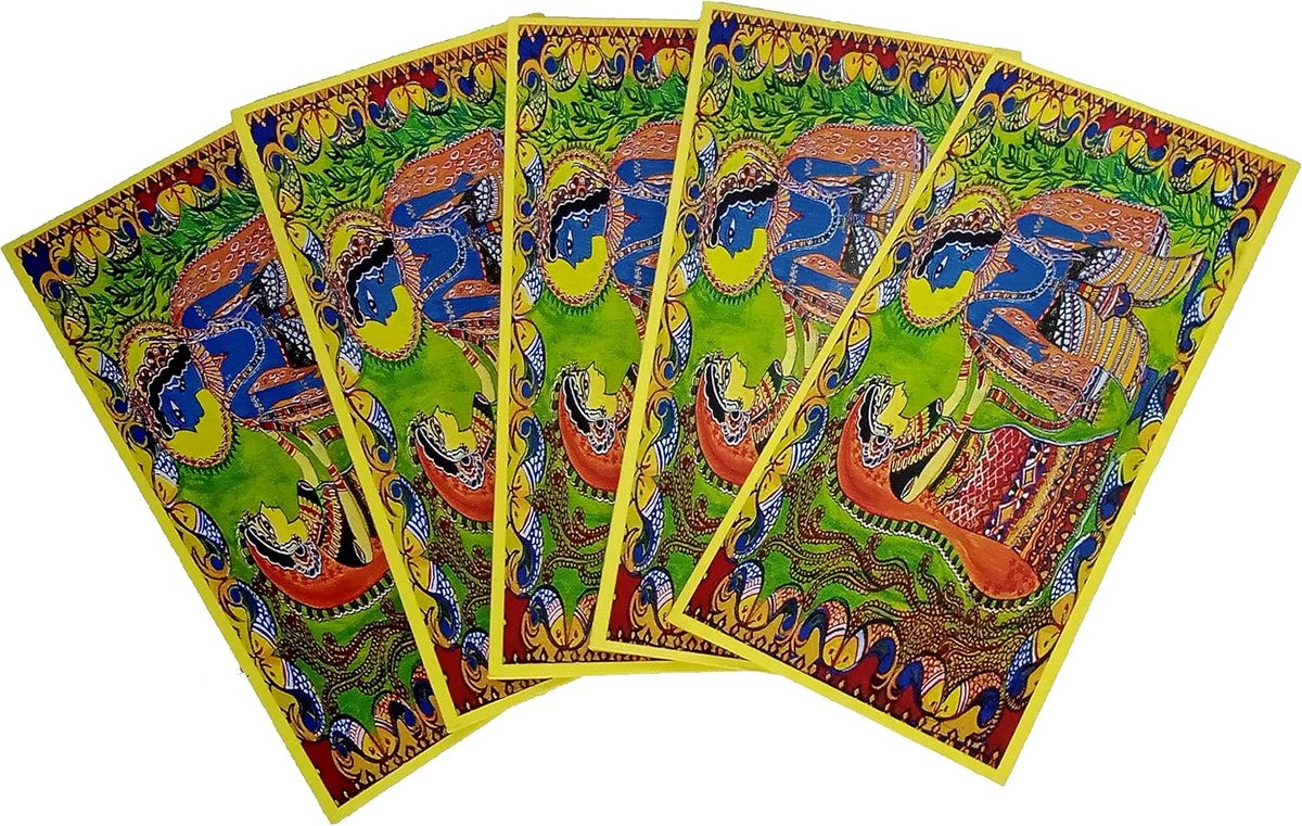 Papieren enveloppen Radha Krishna: pak van 5 voor brieven notities wenskaarten (12439)
