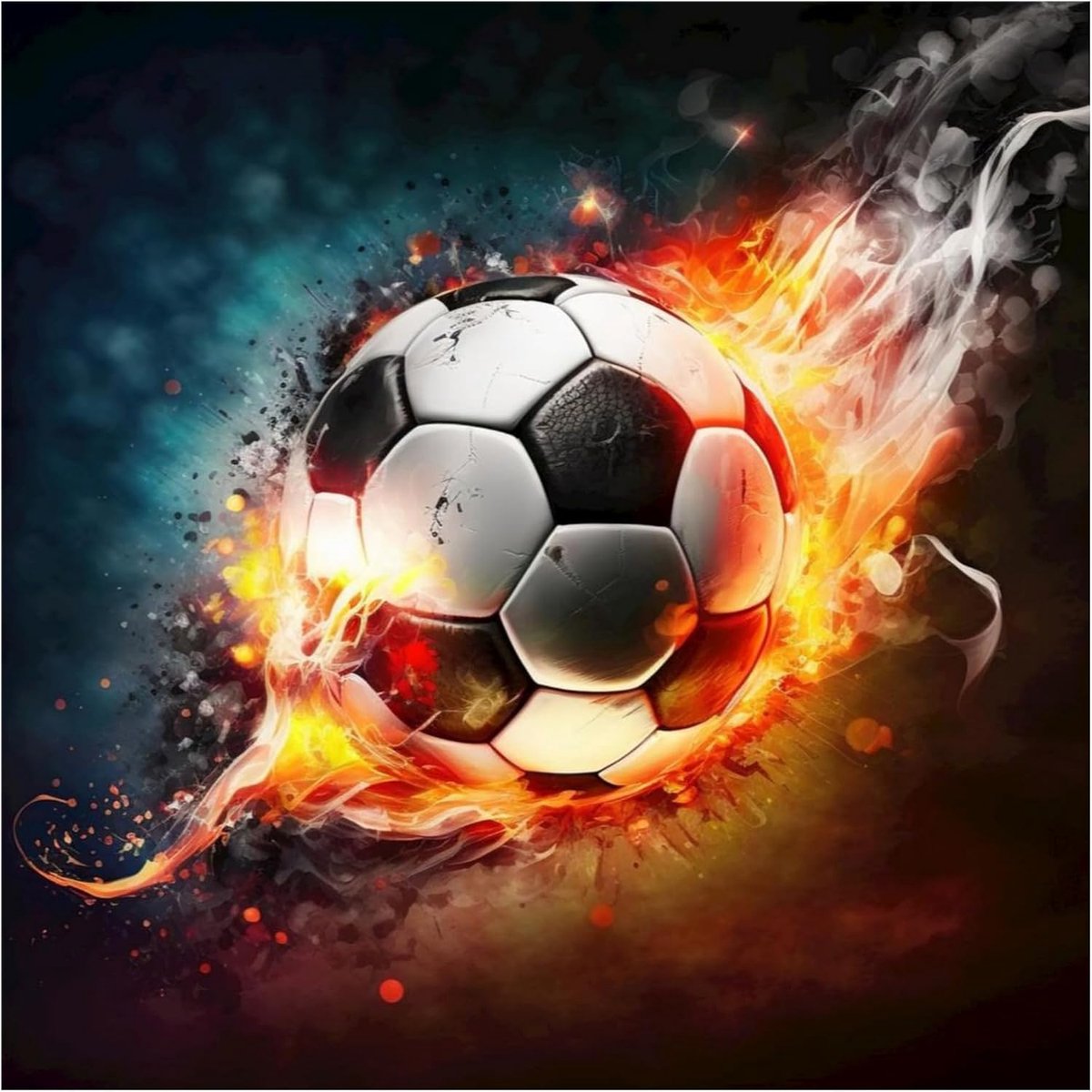 Diamond Painting set, voetbal diamond painting foto's, 5D Diamond Painting voetbal, geschikt als wanddecoratie voor thuis, 30 x 30 cm
