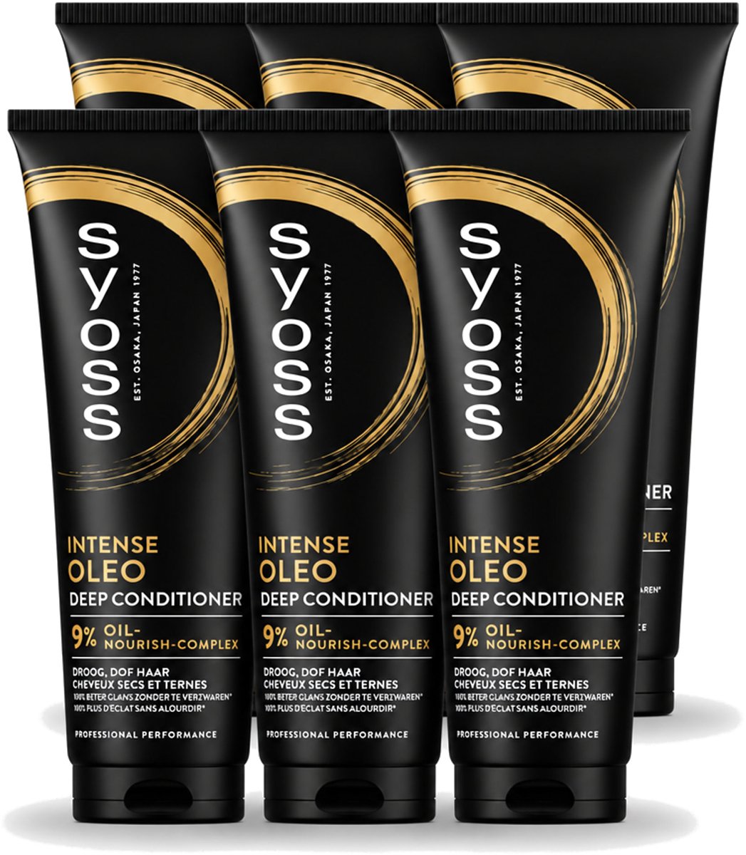 6 x Syoss - Intense Oleo - Deep Conditioner - Voedt & Verzacht - 250 ml - Voordeelverpakking - 6 stuks